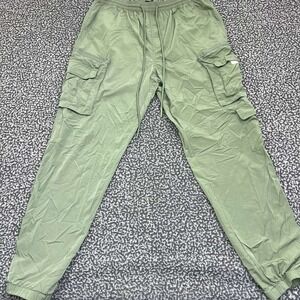 Standard Cloth Jogger Pants Men‎ Extra Large Green Cargo Drawstring 34x31